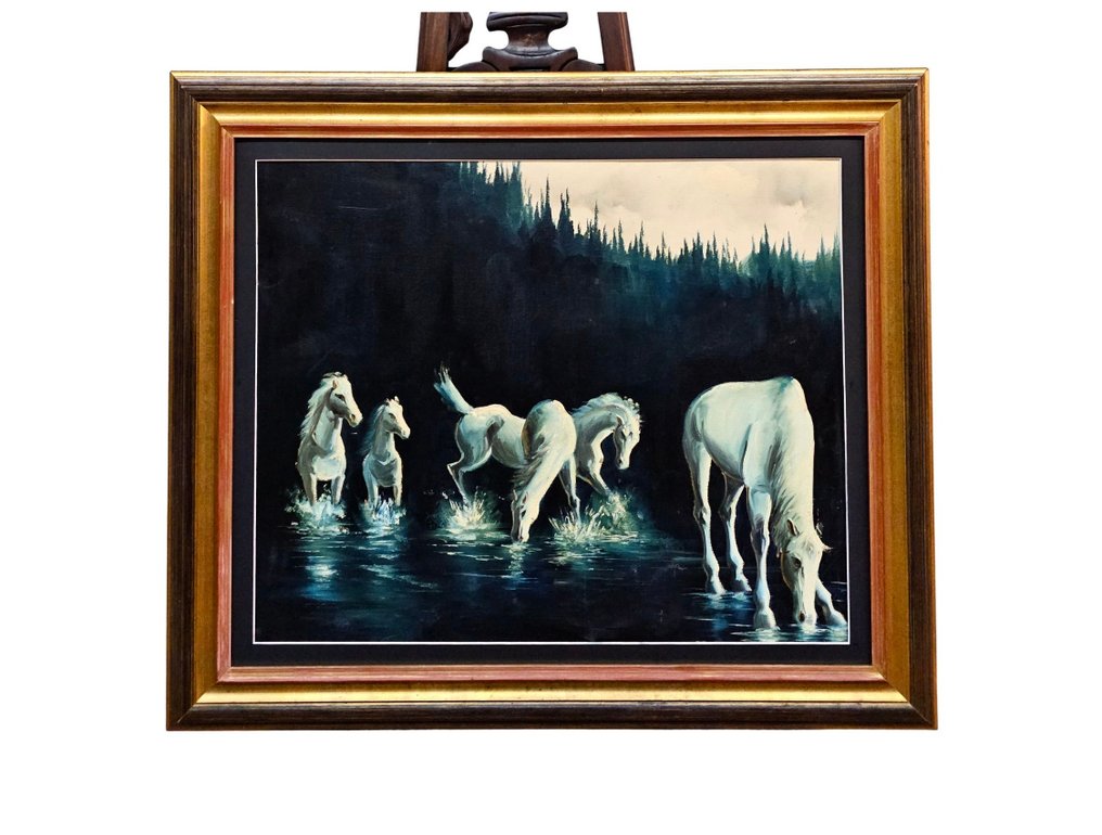 Alfredo Palmero de Gregorio (1901–1991), Atribuido a - Horses in the Shade #2.1