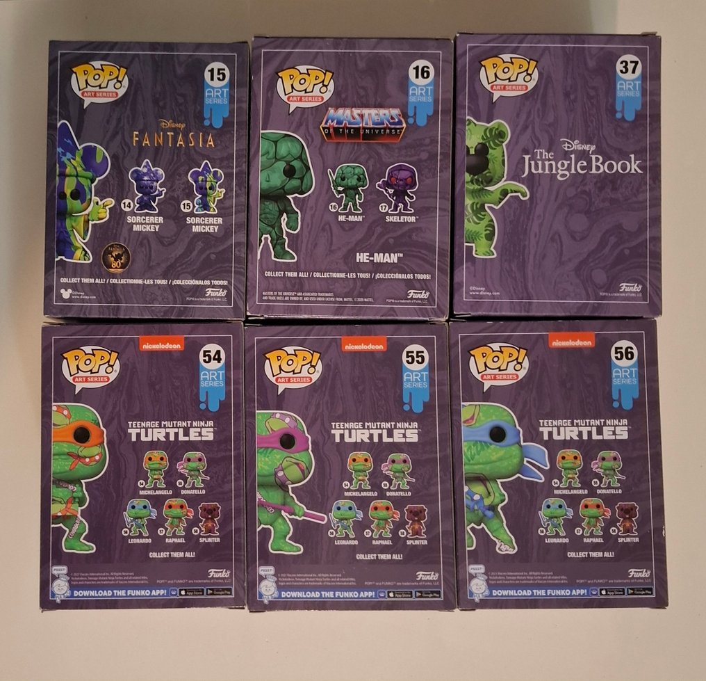 Funko  - Funko Pop Pop! Art Series Baloo; He-Man; Sorcerer Mickey; Leonardo; Donatello; Michelangelo - 2010-2020 - Πορτογαλία #4.3