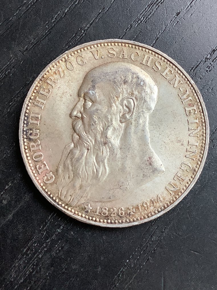 Germany, Empire Georg II. 3 Mark 1915, Sachsen-Meiningen (No reserve price) #1.0