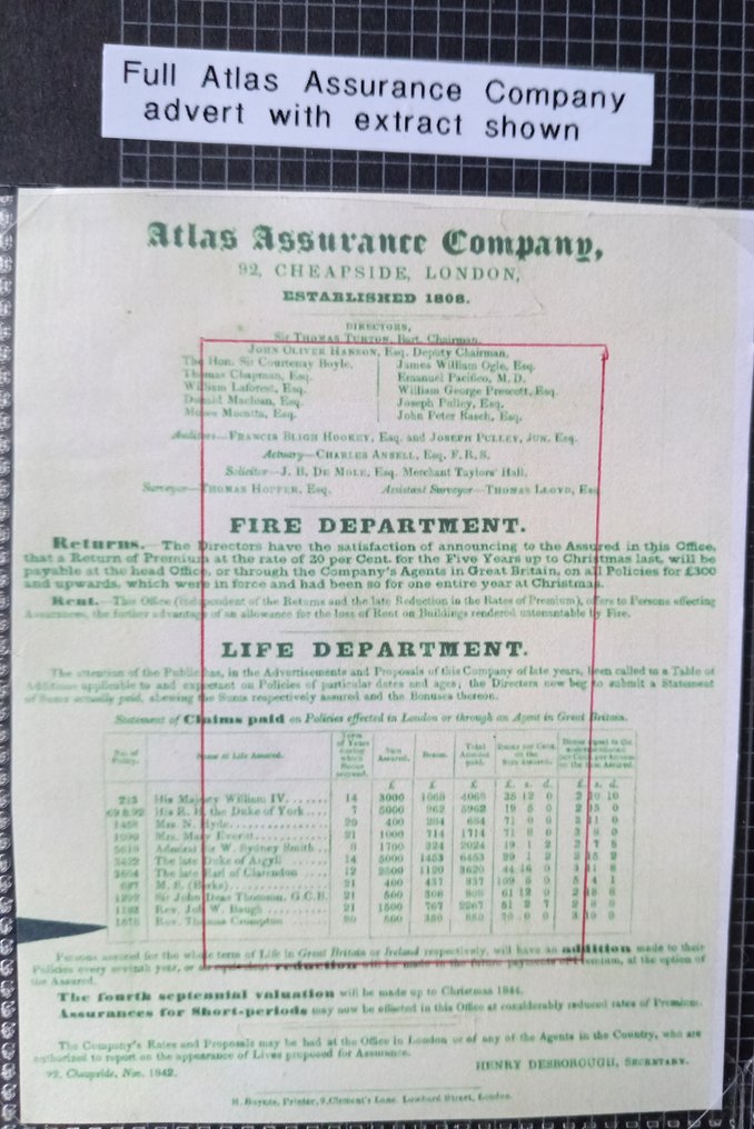 Gran Bretagna  - 1840 fronte Mulready (con annunci) 1d Nero, 2d Blu e 1d Rosso-marrone. #3.2