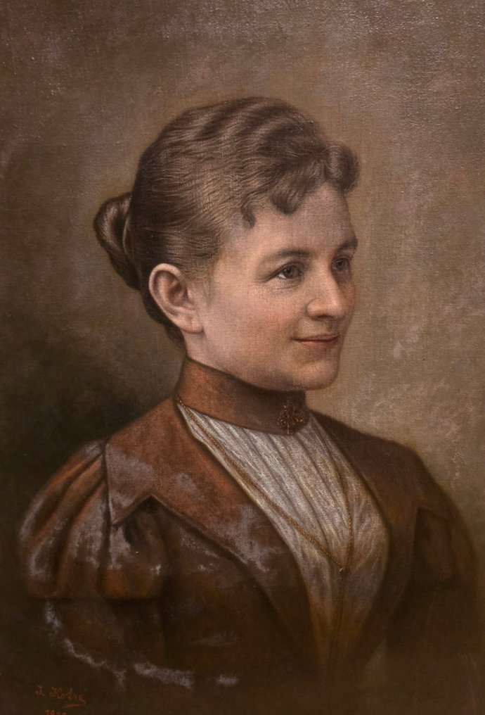 European school (XIX) - Portrait einer Dame #1.0