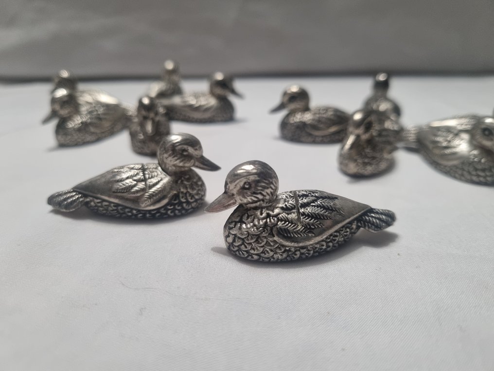 Siléa - Siléa - Poggiacoltello (12) - Porte-nom canards - metallo argentato #1.0