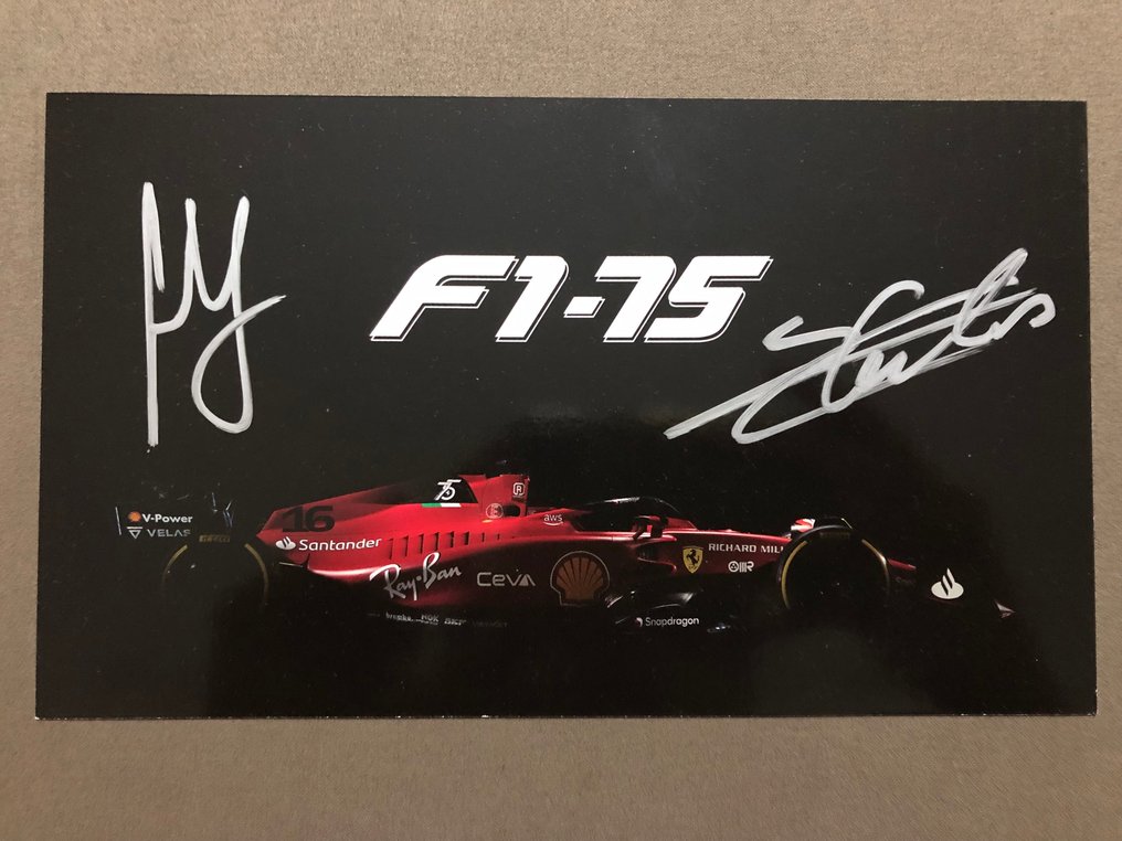 Ferrari - Formula Uno - Charles Leclerc and Carlos Sainz Jr - 2022 - Cartolina F1-75 #1.0