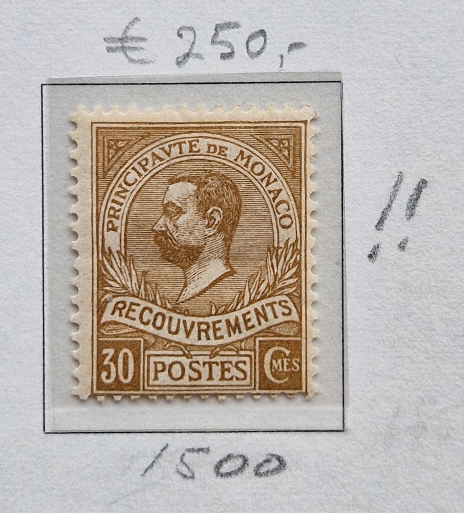 摩納哥 1904/1979 - NAOORLOGS 高级 + 空邮 + 包裹，包括在 DAVO 相册中的更高价值 - Michel #4.3