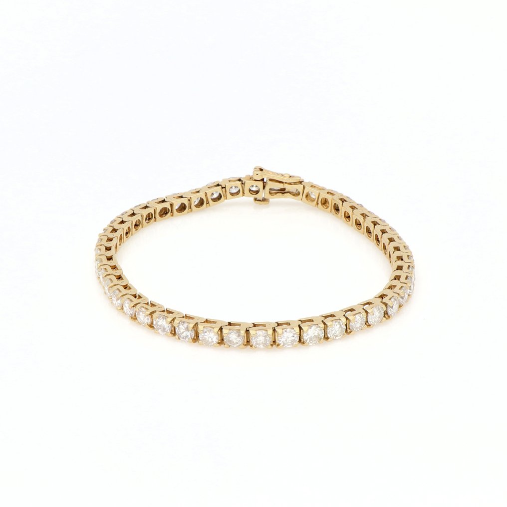 Βραχιόλι τένις - 14 καράτια Κίτρινο χρυσό - 7.48ct. tw. Διαμάντι (Φυσικό) #1.0