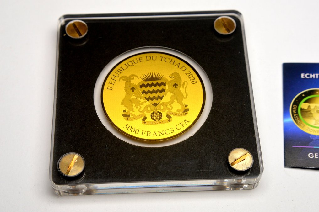 Chade. 5000 Francs 2020 Gemassigte Zone - 1/200oz (.999) (Sem preço de reserva) #2.1
