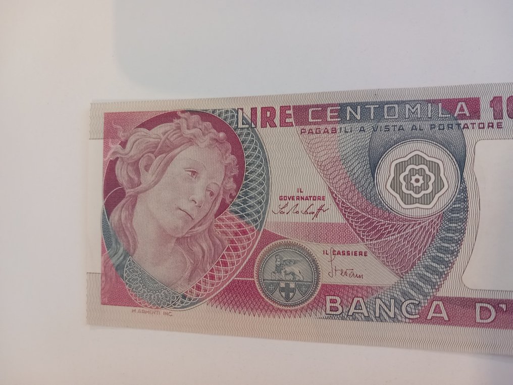 Ιταλία. - 100.000 Lire 20/06/1978 "Botticelli" - Gigante BI 83A; Pick 108a  (χωρίς τιμή ασφαλείας) #2.1