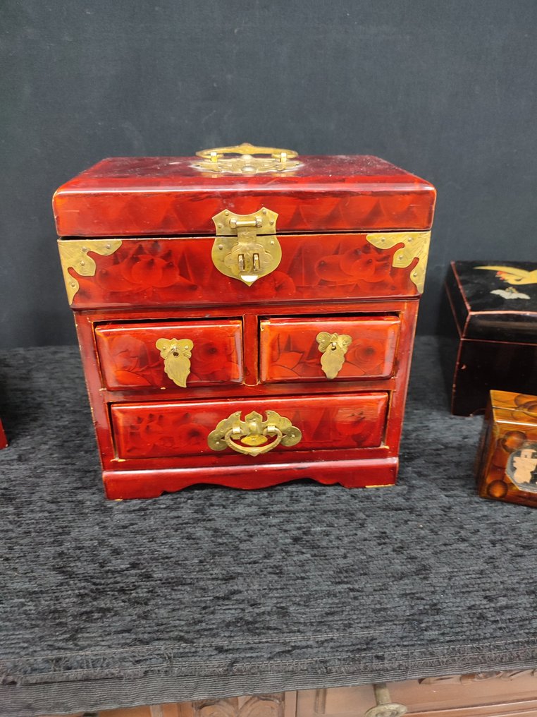 Colección temática - Coleccion de joyeros de latón madera y terciopelo #1.0