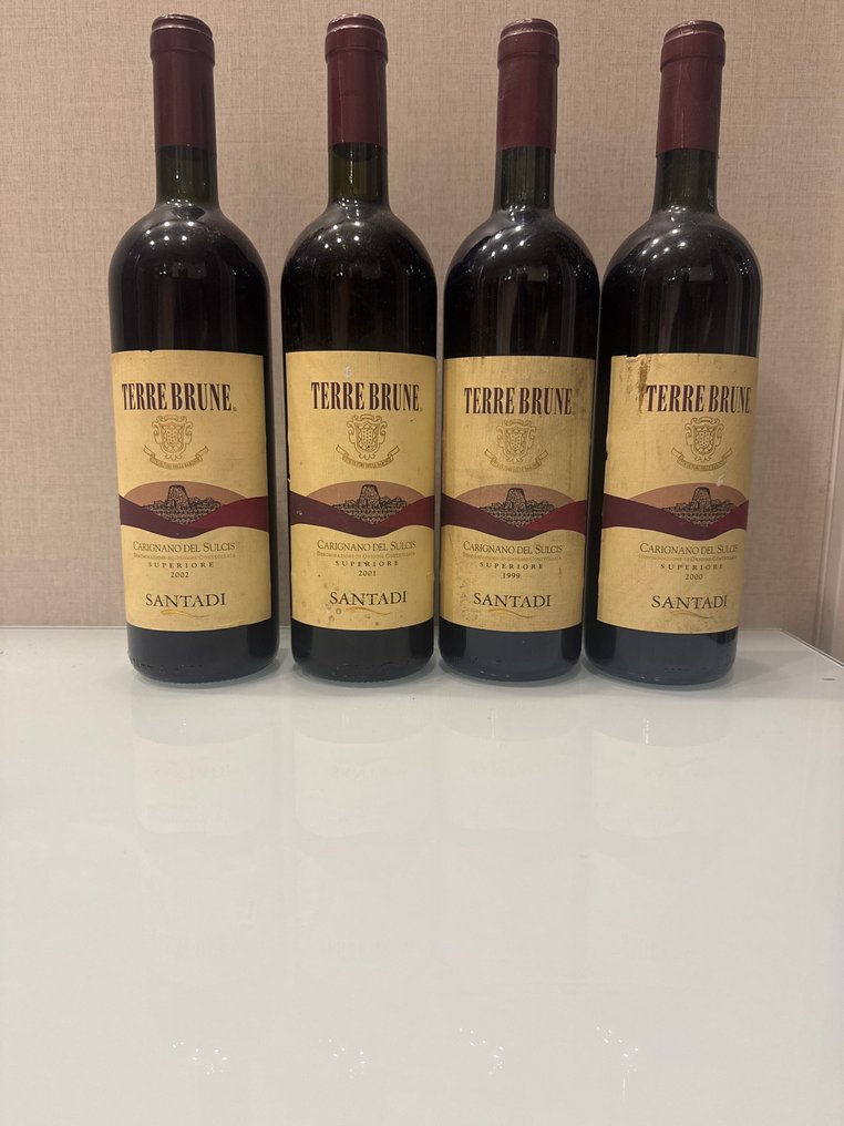 1999 , 2000, 2001 & 2002 Santadi Terre Brune - Carignano del Sulcis Superiore - 4 Bottles (0.75L) #1.0