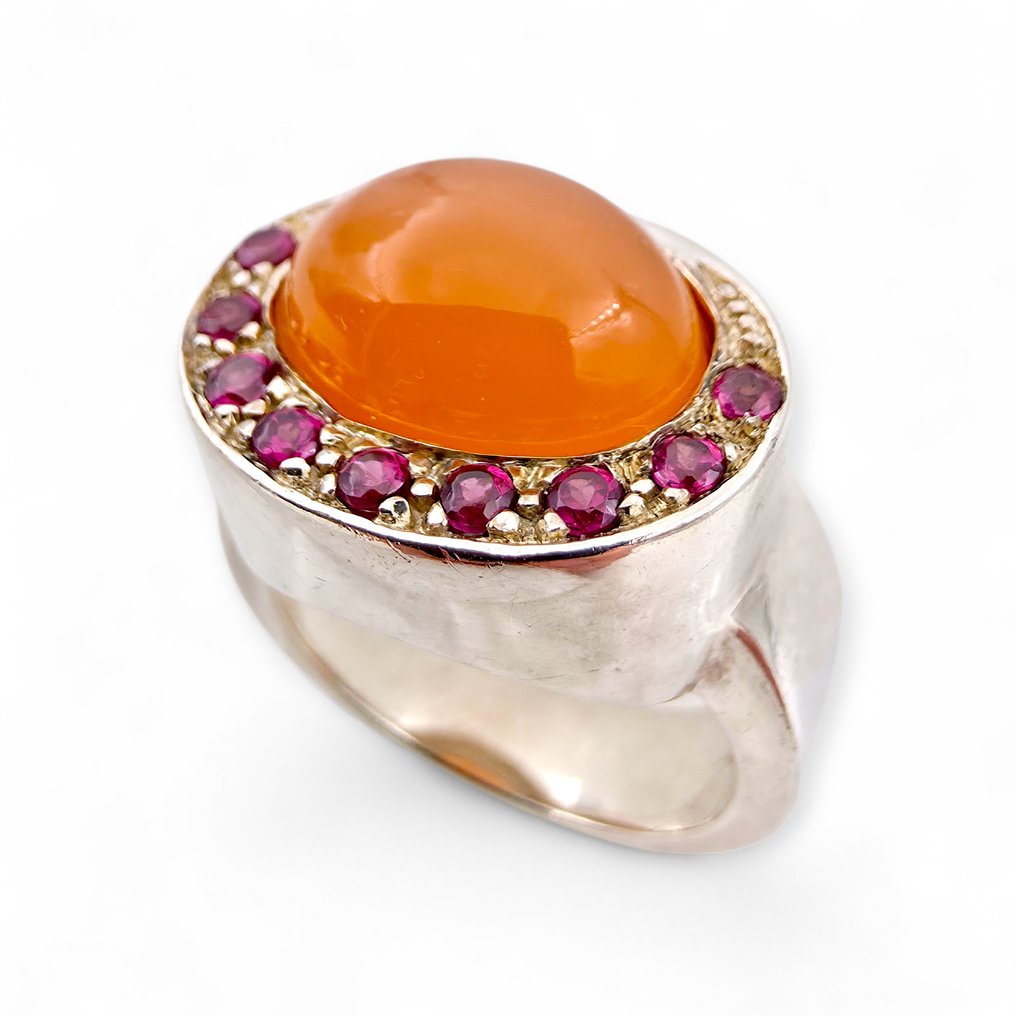Utan reservationspris - Ring Silver - Rhodolite (certifierad) #2.1