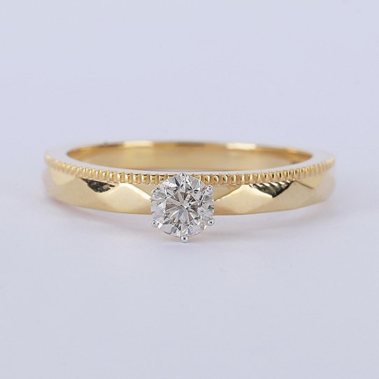 χωρίς τιμή ασφαλείας - Δαχτυλίδι - 14 καράτια Κίτρινο χρυσό -  0.37ct. tw. Διαμάντι (Φυσικό) - Δαχτυλίδι με μονόπετρο διαμαντιού #1.0