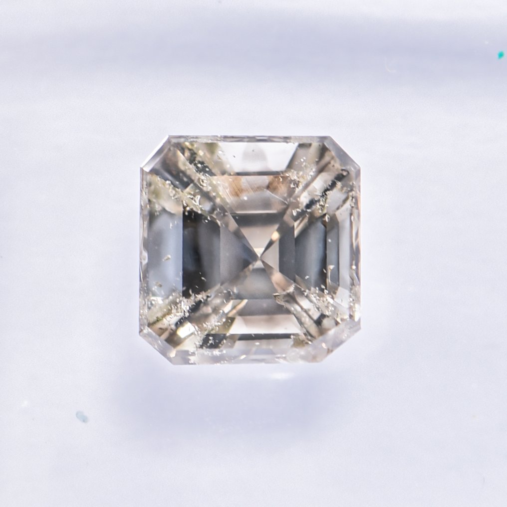 没有保留价 - 1 pcs 钻石  (天然色彩的)  - 1.00 ct - 祖母绿 - Fancy light 稍帶綠色的 黄色 - SI2 微内含二级 - 国际宝石研究院（IGI） - VG #2.1
