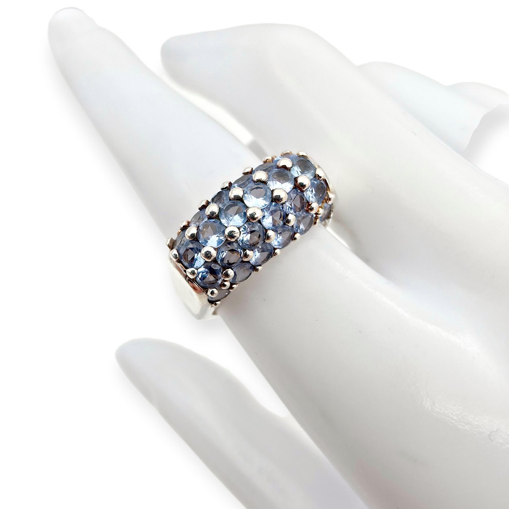 Sem preço de reserva - Anel Prata - Topaz (Certificado) #4.3