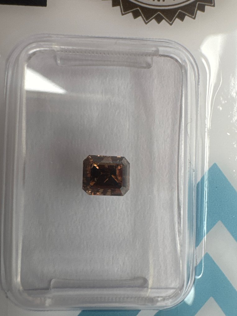 χωρίς τιμή ασφαλείας - 1 pcs Διαμάντι  (Φυσικού χρώματος)  - 0.51 ct - Ράντιαν - Fancy dark Κιτρινωπό, Καφέ, Πορτοκαλί - I1 - International Gemological Institute (IGI) #1.0