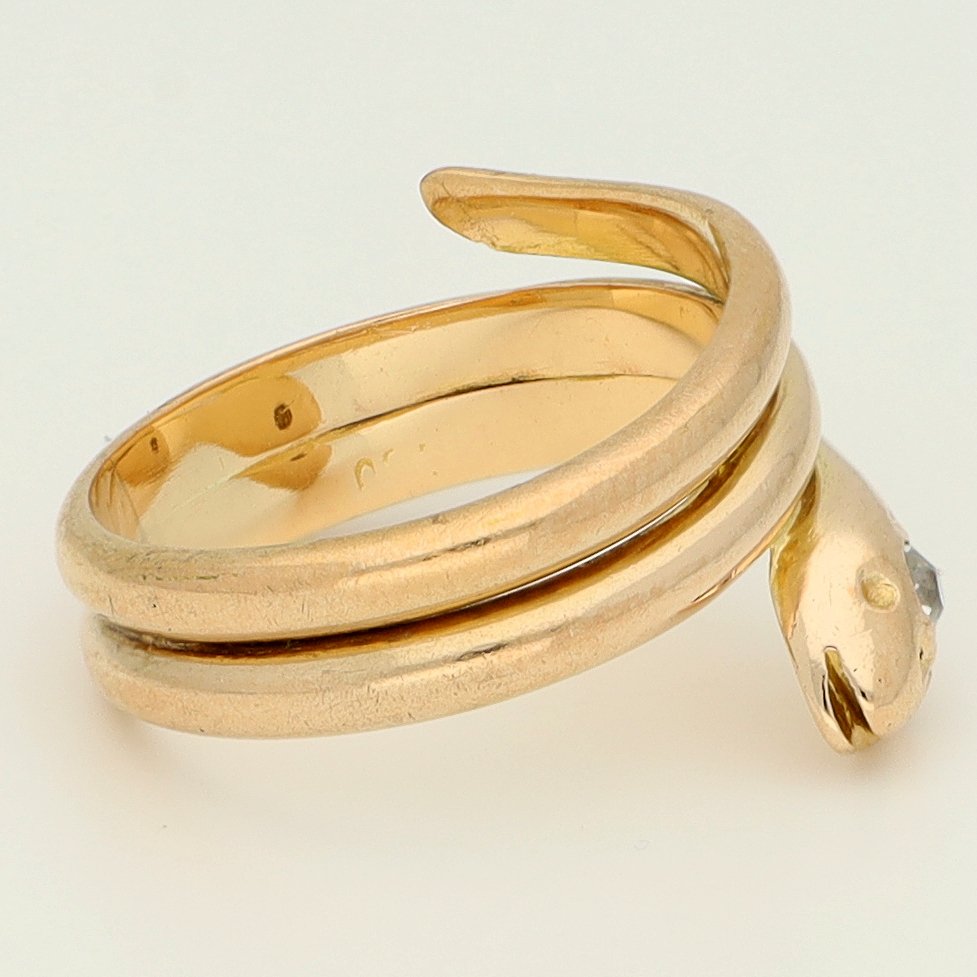 戒指 - 18 克拉 黃金 鉆石 (天然) - 俚语 #4.3