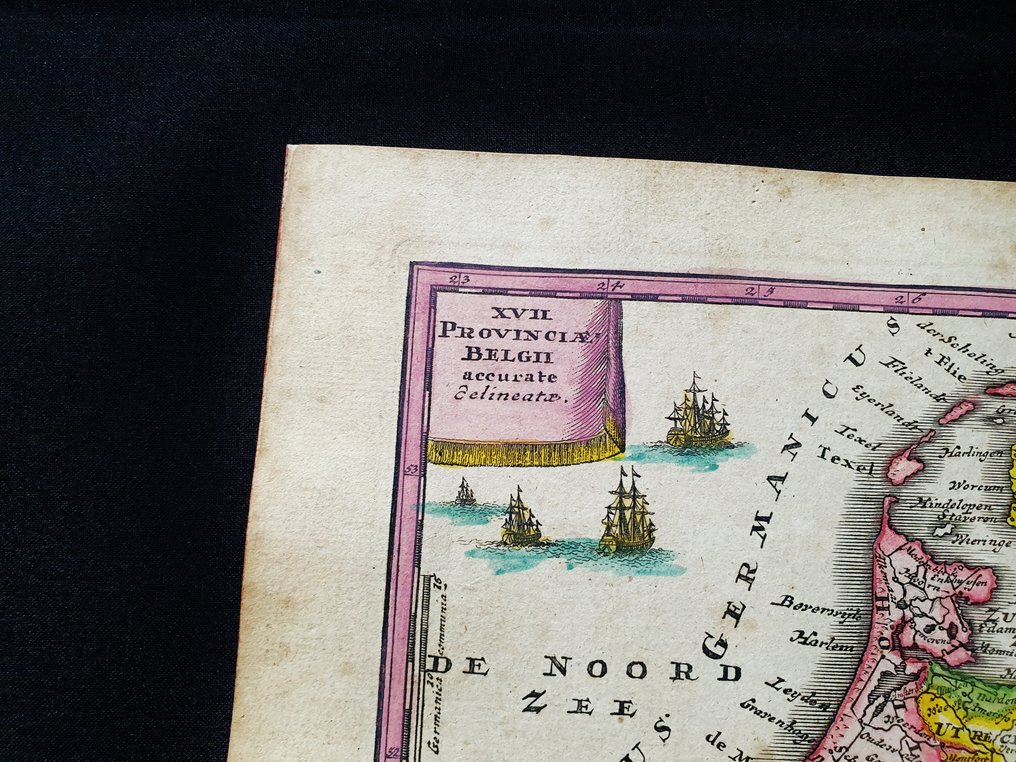 Europe - The Netherlands / Belgium / Holland / Amsterdam; Christopher Weigel & David Kohler - XVII Provinciae Belgii accurata Delineatio - 1701-1720 #4.3