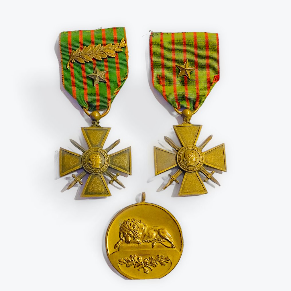 法國 - 軍功章 - 第一次世界大战奖章套装 #3.2