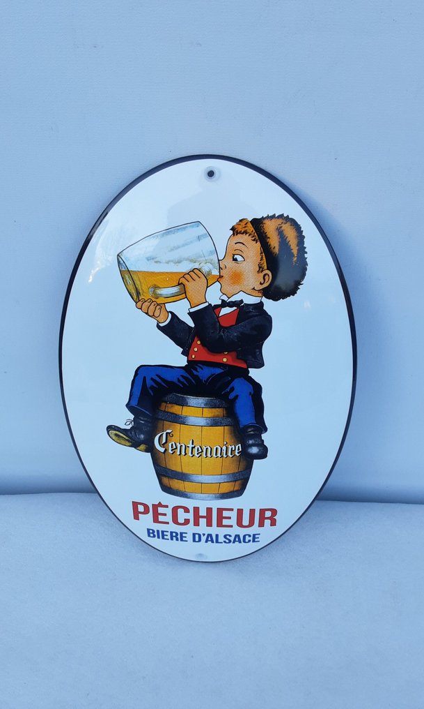 Pecheur - Werbeschild - Emaille #1.0