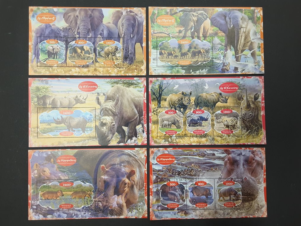 Κόσμος  - 257 διαφορές. FAUNA CTO μπλοκ και φύλλα. #4.3