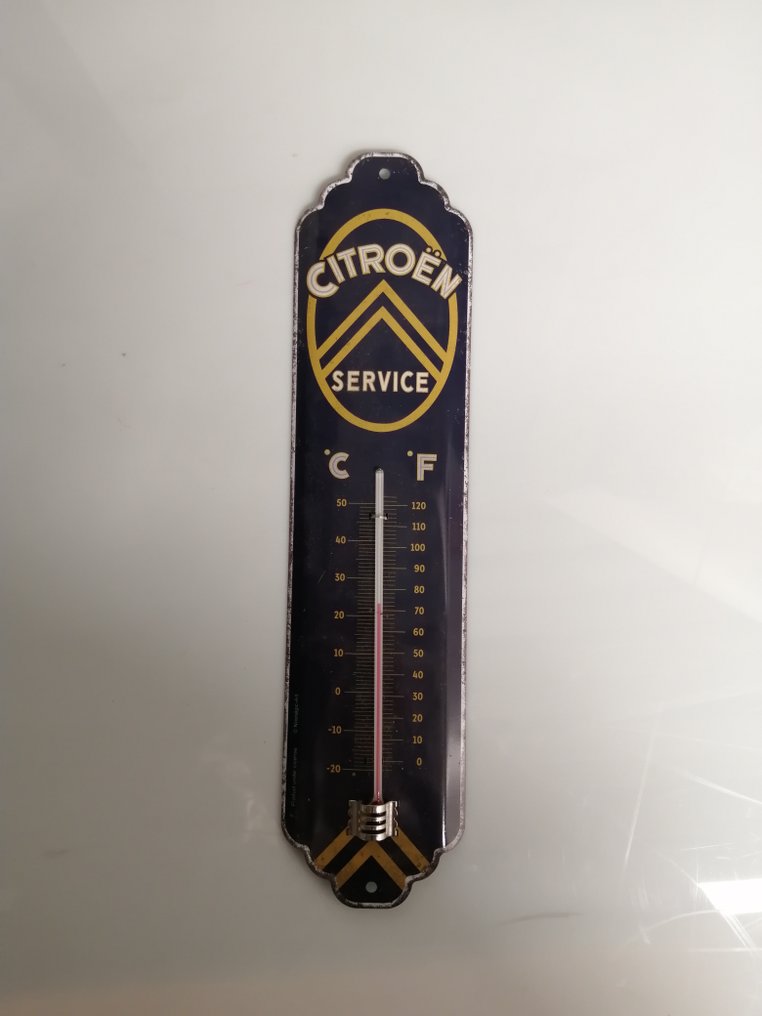 雪铁龙 - 复古风格的温度计 - 廣告牌 - 鋁, 玻璃 #1.0