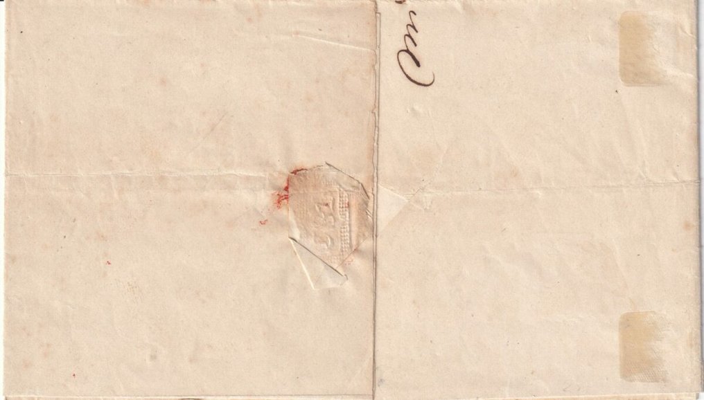 State Italiene Antice - Lombardo Veneto 1854 - 23 iun 45 c. Tipul albastru ardezie Sass 11 bine marginit pe coperta dură de Milano pentru Cividale. #2.1