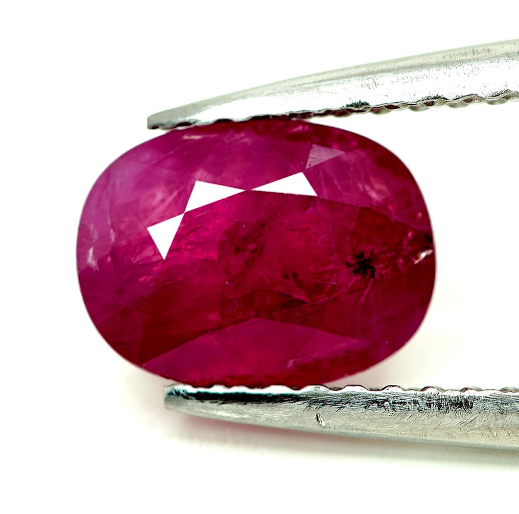 No reserve price - 1 pcs  Red Ruby  - 1.86 ct - Bellerophon Gemlab #2.1
