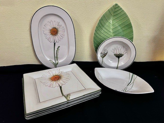Villeroy & Boch - Table service (10) - Flora - Porcelain - Rare 'daisy' #2.1