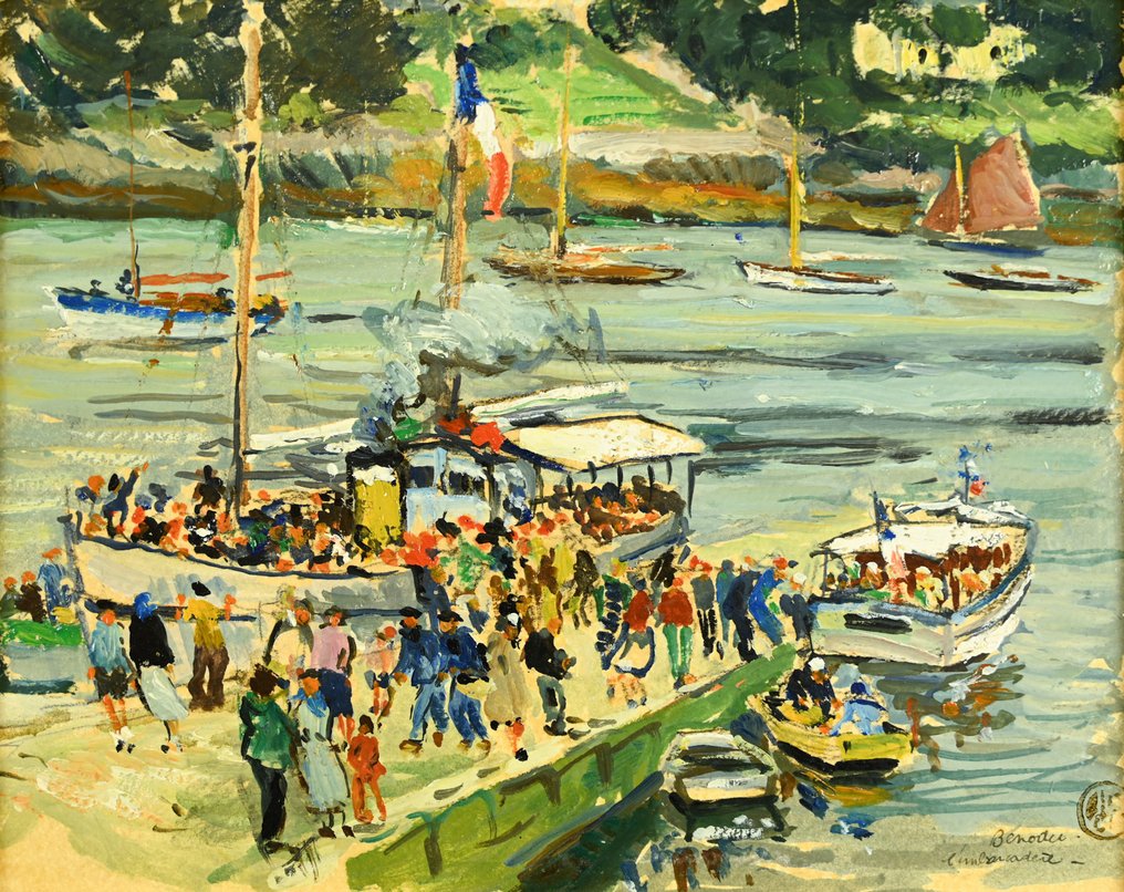 Jean François (1906-1980) - Bénodet, l'embarcadère #1.0