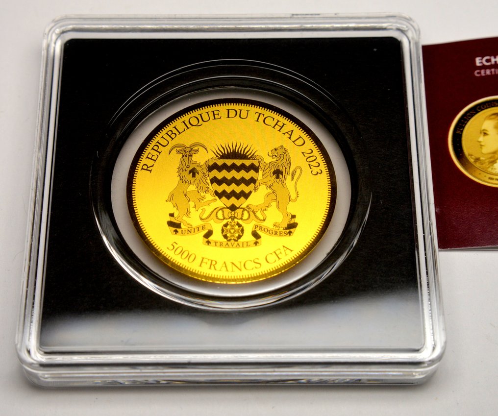 Chad. 5000 Francs 2023 Swiss Vreneli - Bullion Coins of the World - 1/200oz (.999) (No reserve price) #2.1
