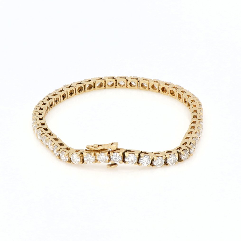 Βραχιόλι τένις - 14 καράτια Κίτρινο χρυσό - 7.48ct. tw. Διαμάντι (Φυσικό) #1.0
