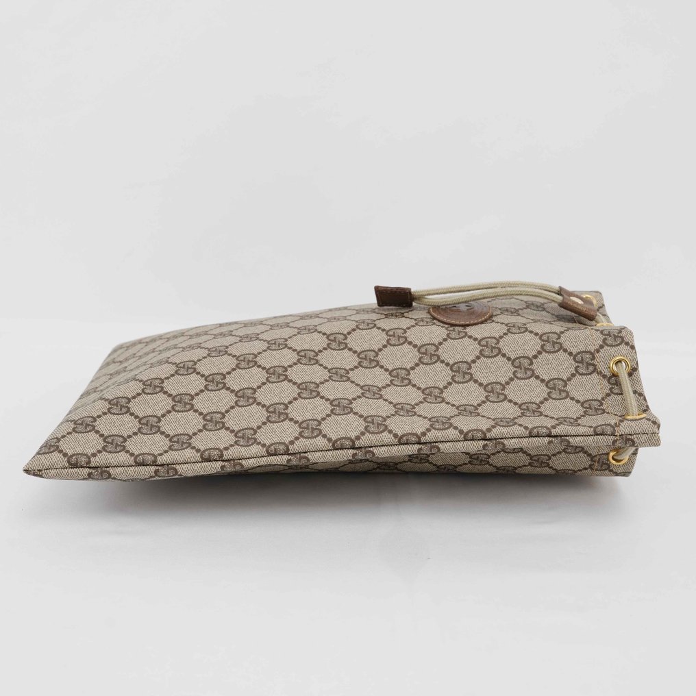 Gucci - Vintage Gucci GG Canvas Drawstring Bag – Brown/Beige - Handbag #4.3