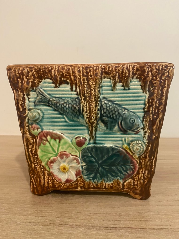 onnaing - Jardinière - Kerámia - Majolika cache pot #1.0