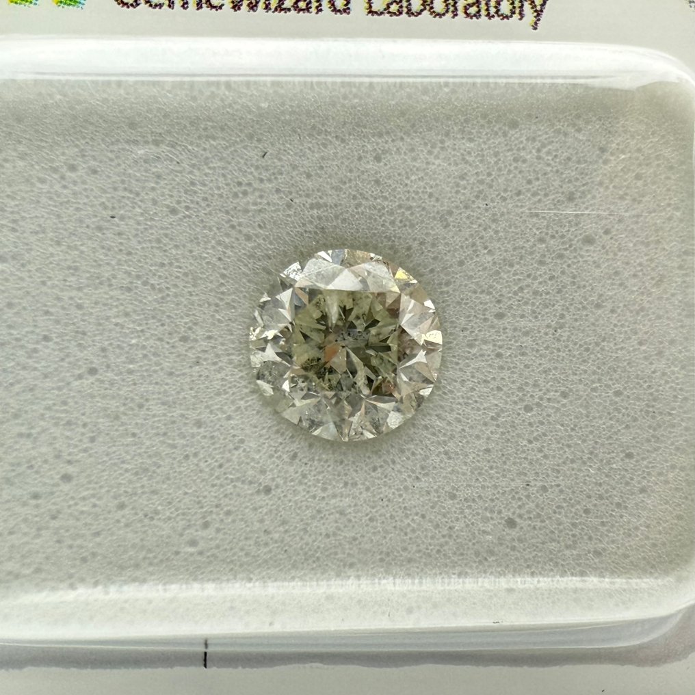 χωρίς τιμή ασφαλείας - 1 pcs Διαμάντι  (Φυσικό)  - 0.73 ct - Στρογγυλό - G - I1 - Gemewizard Gemological Laboratory (GWLab) #1.0