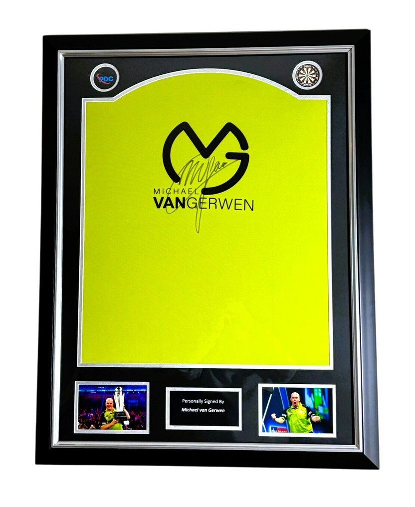 Michael van Gerwen - Premium Frame – Museum Quality - No Rp Price ! - 签名官方复制品衬衫 #3.2