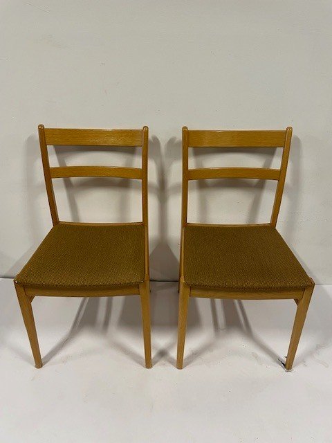 Chair (2) - Wood - Upholstered vintage chairs #3.2