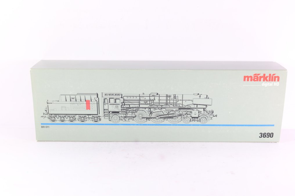 Märklin H0 - 3690 - Ατμομηχανή με όχημα μεταφοράς (1) - BR 011 056-9 - DB #1.0