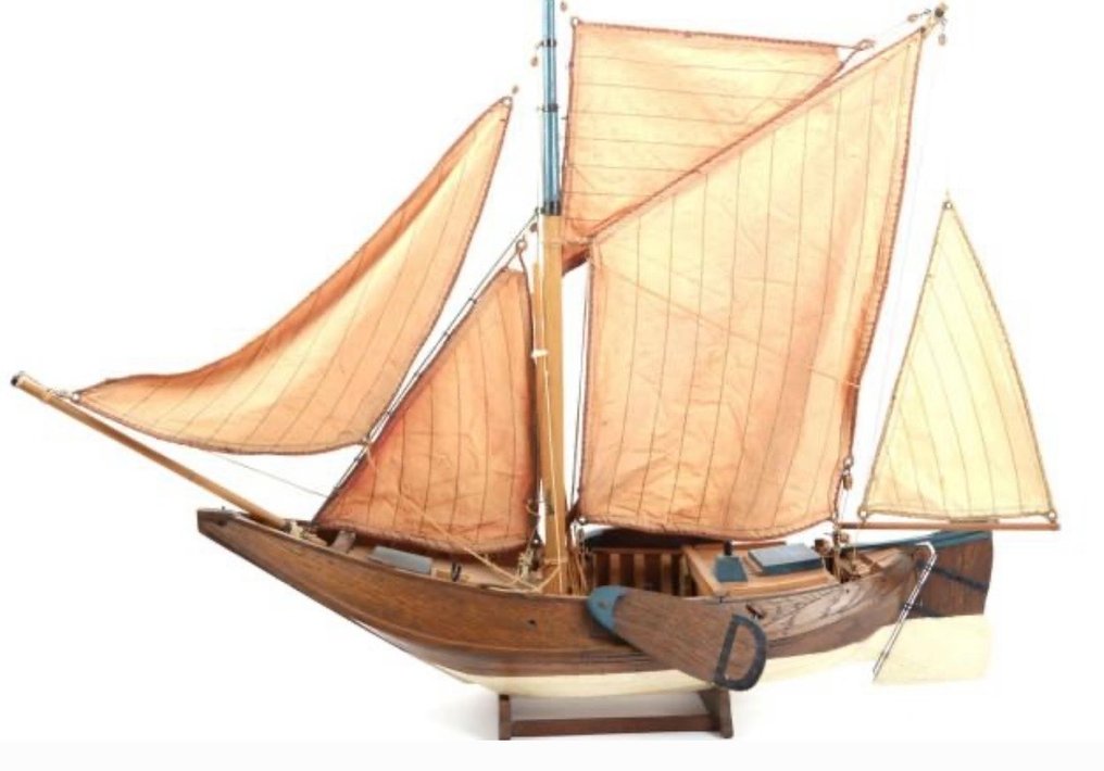 Modellschiff (10) - Ein Vintage-Modell eines Botters. #1.0