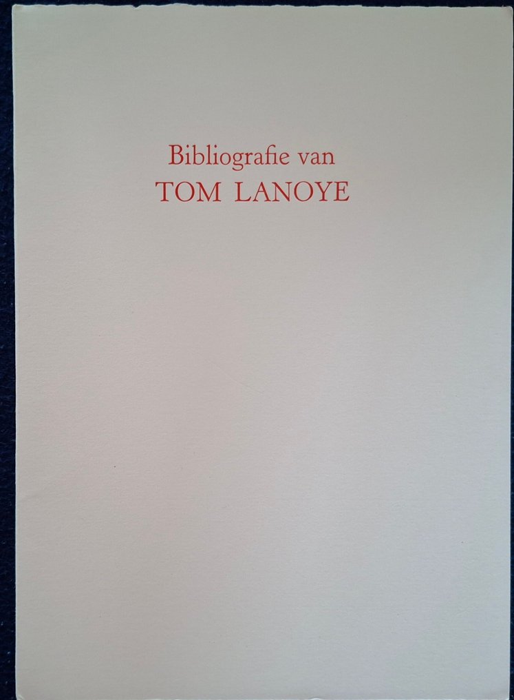 Tom Lanoye - Bibliografie - 1998-2022 #1.0