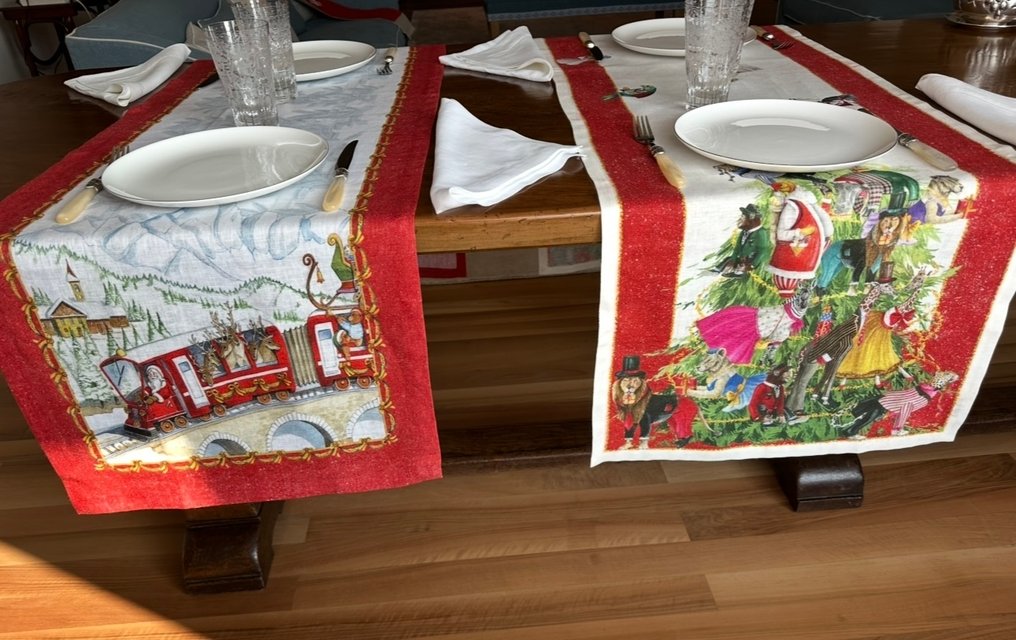 TESSITURA TOSCANA - 桌布 (3)  - 170 cm - 45 cm - 圣诞跑者 #2.1