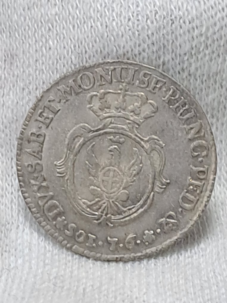 意大利, 撒丁岛王国 Vittorio Amedeo III (1773-1796). 7,6 Soldi 1781 (没有保留价) #1.0