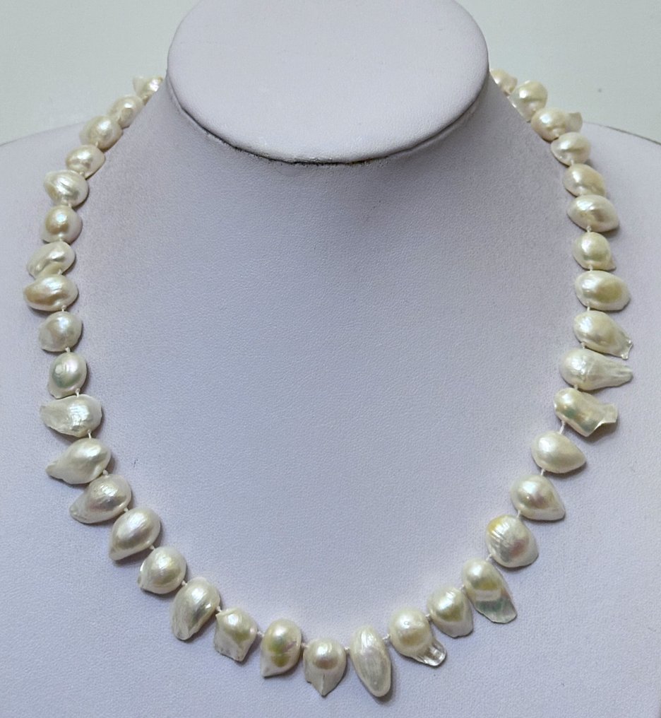 Natural Perlas Blanca Barroco。高品质。保护所有圣人。 - 吊坠项链 - 高品质。银 925 #1.0