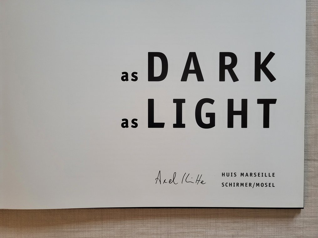 Signed Axel Hutte - As Dark As Light - 2001 #3.2