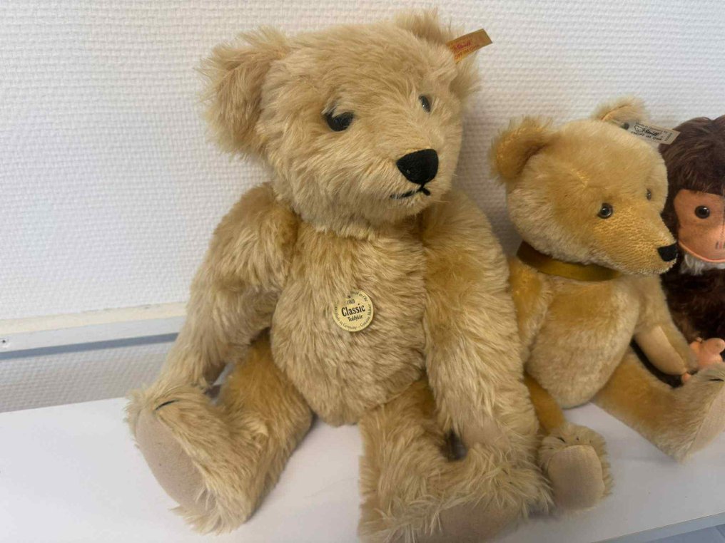 Steiff  - Κούκλα Konvolut: 2 Bären + Affe - 1940-1950 - Γερμανία #4.3