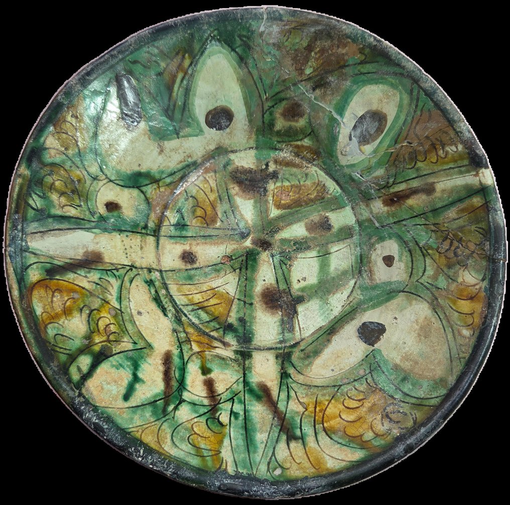 Βάθρο από κεραμικό γυαλισμένο της Νισαπούρ - Μεσαιωνική Ισλαμική Τέχνη 10ος αιώνας #1.0