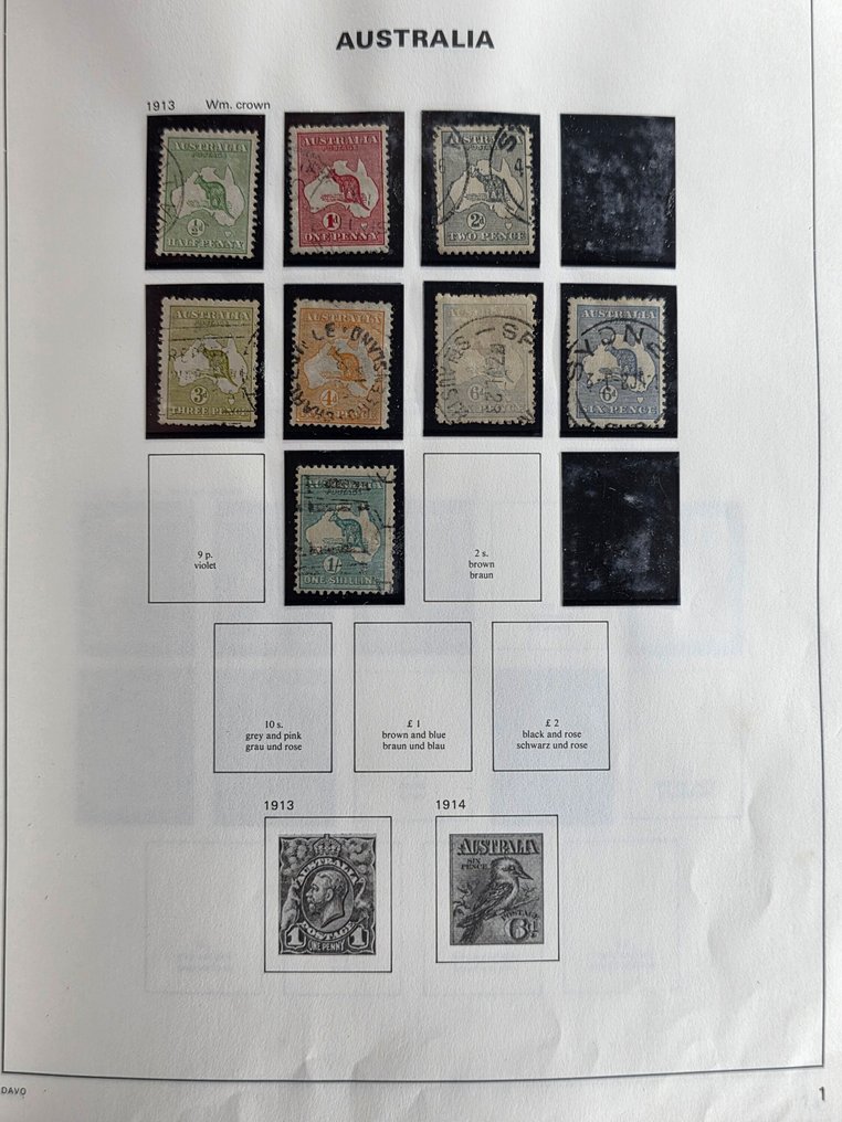 Australia 1913/1999 - Collection in a Davo album #1.0