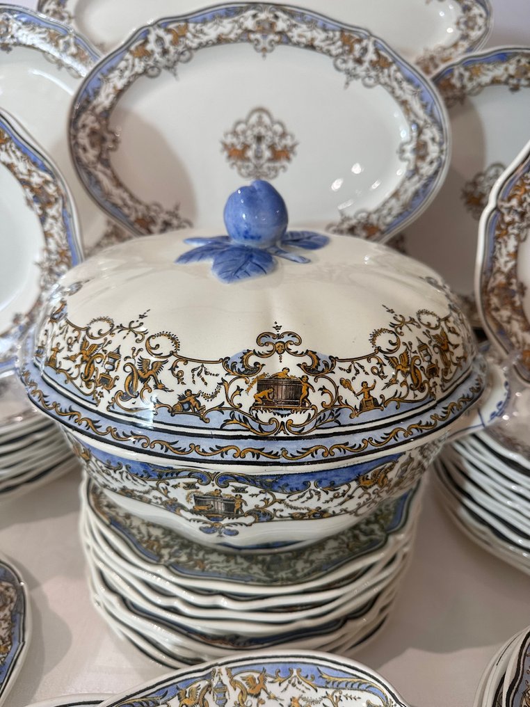 Gien - 成套餐具 (57) - 瓷 - 完整的12件套餐具 #2.1