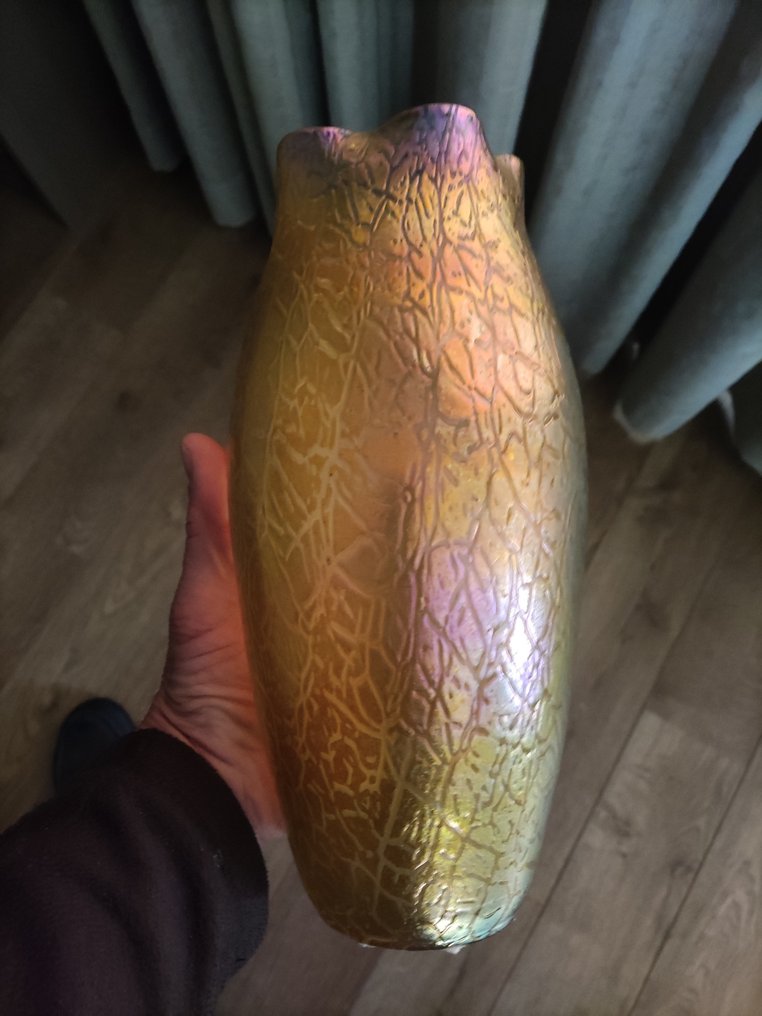 Lötz Witwe - 花瓶  - 玻璃 - 大号 Candia Mimosa 花瓶 #3.2