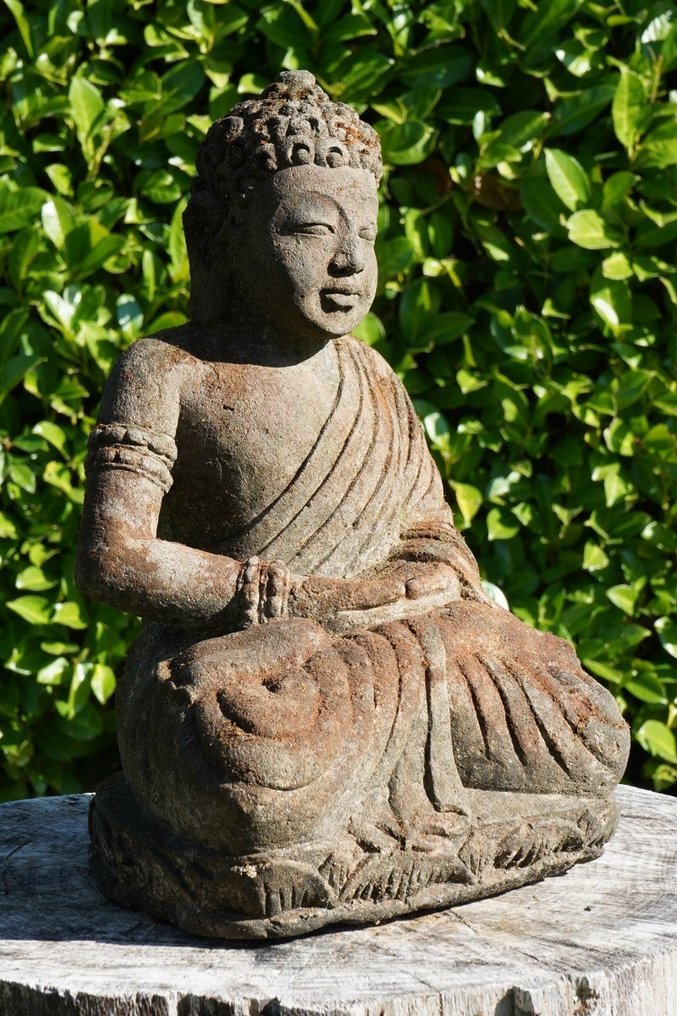 Buddha in posizione meditativa - Άγαλμα - Ινδονησία #1.0