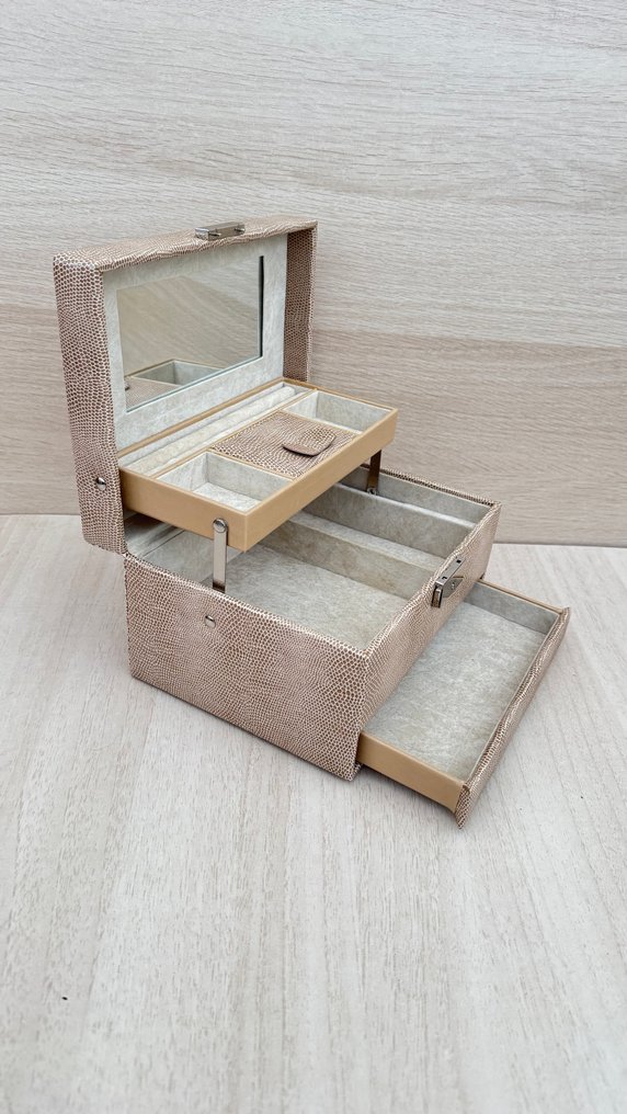 leder - met sleutel - Jewellery case #1.0