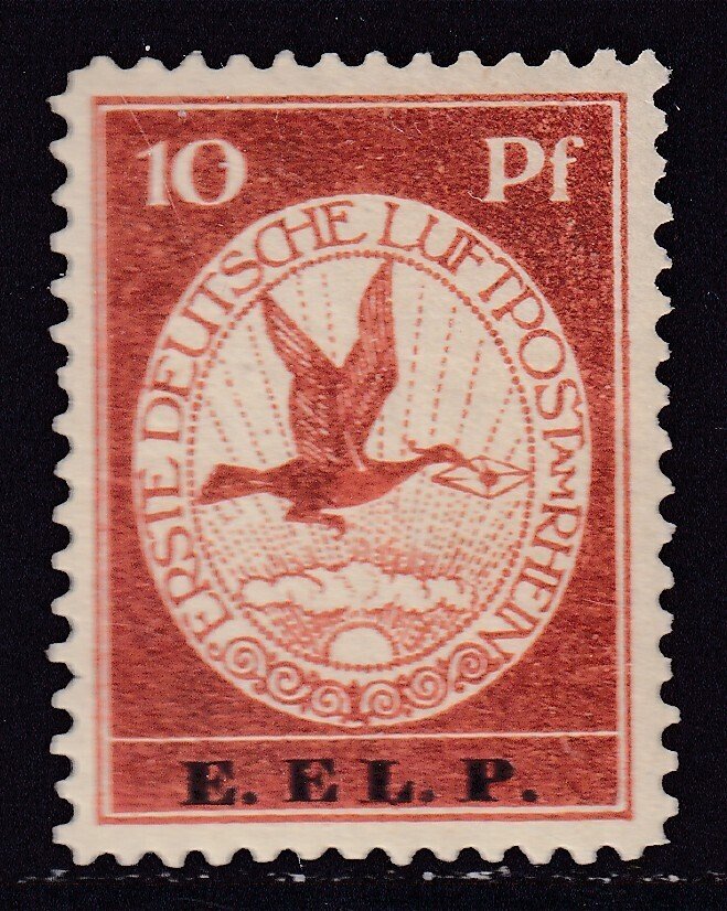 Γερμανική Αυτοκρατορία 1912 - Ταχυδρομικές ετικέτες: Michel αρ. I με εκτύπωση «E.EL.P» στο κάτω πεδίο. - Michel: V #1.0